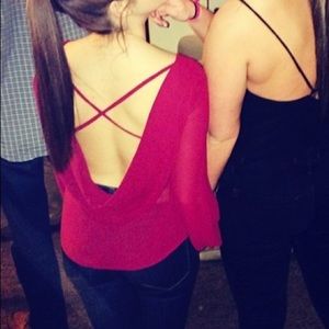 Open back long sleeve